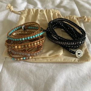 Victoria Emerson Set of 2 Leather Wrap Bracelets